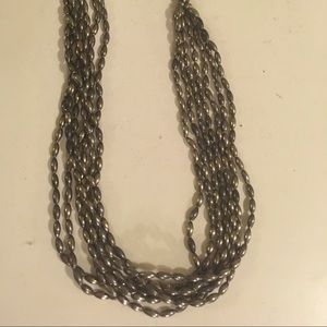 Silver beads necklace for Jamie